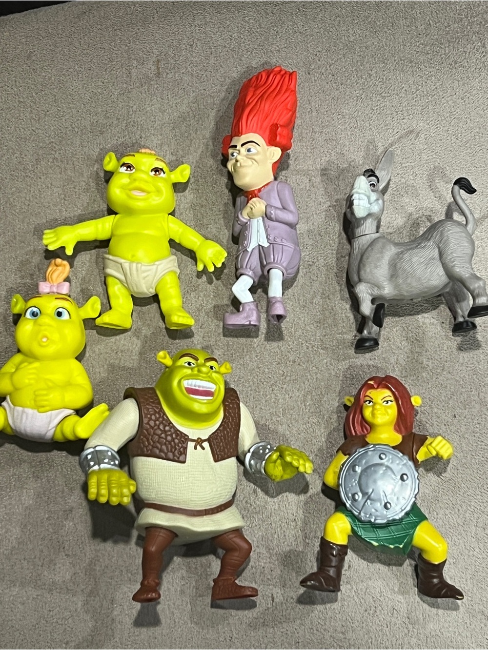 Lot Of 6 Shrek Fiona Donkey Mcdonalds Happy Meal toy